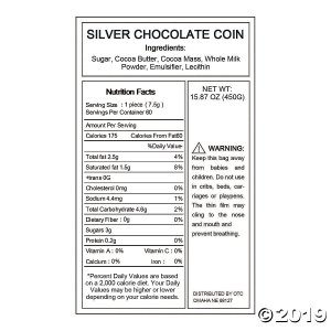 Silver Coins Chocolate Candy (1 lb(s))