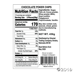 Chocolate Poker Chip Candy (1 Unit(s))