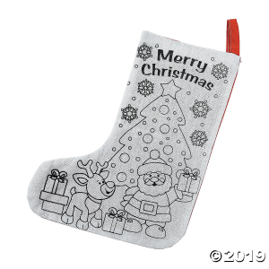 Color Your Own Christmas Stockings (Per Dozen)
