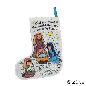 Color Your Own Nativity Christmas Stockings (Makes 12)