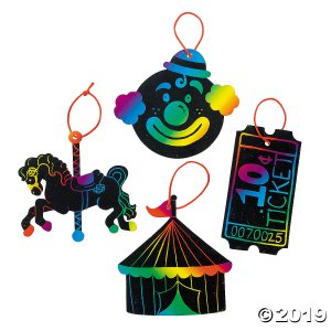 Magic Color Scratch Carnival Ornaments (24 Piece(s))