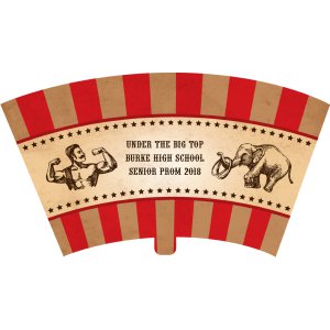 Personalized Vintage Circus Tumbler with Straw (1 Piece(s))