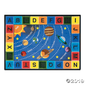Space Alphabet® Classroom Rug - 5 ft. 4 x 7 ft. 8" (1 Piece(s))