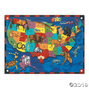 Wild America® Classroom Rug - 5 ft. 4 x 7 ft. 8" (1 Piece(s))