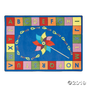 Alphabet Pinwheel® Classroom Rug - 5 ft. 4 x 7 ft. 8" (1 Piece(s))