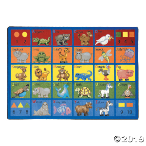 Animal Phonics® Classroom Rug - 5 ft. 4 x 7 ft. 8" (1 Piece(s))