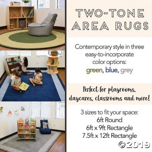 Two-Tone Area Rug 7.5ft x 12ft Rectangle -Blue (1 Unit(s))