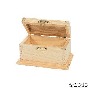 DIY Unfinished Wood Treasure Boxes (Per Dozen)
