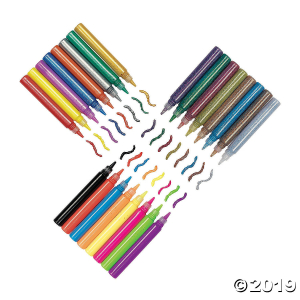 15 ml Assorted Colors Fabric Paint Pens - Set of 72 (72 Piece(s))