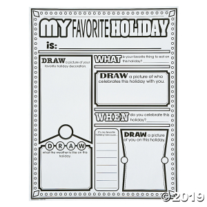 Color Your Own All About My Favorite Holiday Posters (30 Piece(s))