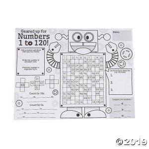 Color Your Own All About Math Numbers 1 to 120 Posters (30 Piece(s))