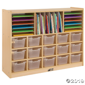 Multi-Section Storage Cabinet with 15 Bins - Clear (1 Unit(s))