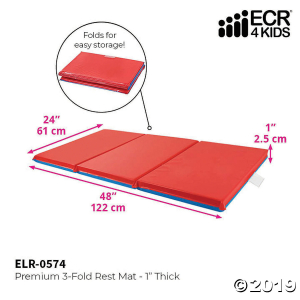 Premium Folding Rest Mat 3-Section 1in - 5 Pack (5 Unit(s))