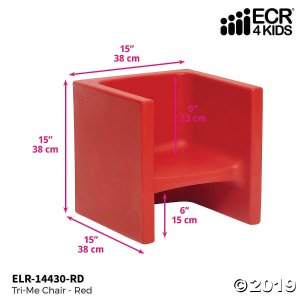 ECR4Kids Tri-Me 3-in-1 Cube Chair - Red (1 Unit(s))