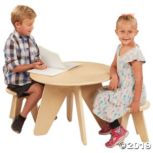 ECR4Kids Dart Table and Stool Kids Seating Set, Wood Furniture Set for Kids (1 Unit(s))