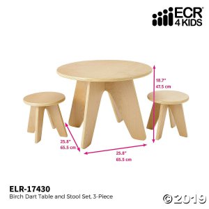ECR4Kids Dart Table and Stool Kids Seating Set, Wood Furniture Set for Kids (1 Unit(s))