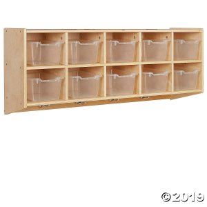 10-Section Birch Hanging Coat Locker with Bins - Clear (1 Unit(s))