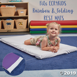 ECR4Kids Rest Mat Sheet - White, 10-Pack (10 Unit(s))