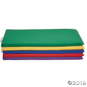 ECR4Kids 2" Thick Rainbow Rest Nap Mats with Name Tag Holder, Assorted (5-Pack) (1 Unit(s))