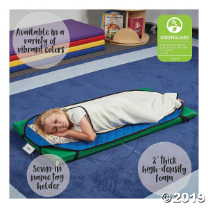 ECR4Kids 2" Thick Rainbow Rest Nap Mats with Name Tag Holder, Assorted (5-Pack) (1 Unit(s))
