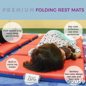 Heavy-Duty Folding Rest Mat 4-Section 2in - 5 Pack (5 Unit(s))