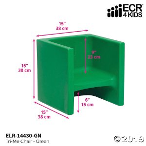 ECR4Kids Tri-Me 3-in-1 Cube Chair - Green (1 Unit(s))