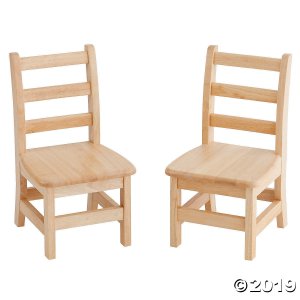10in Three Rung Ladderback Chair - Assembled - 2PK (2 Unit(s))