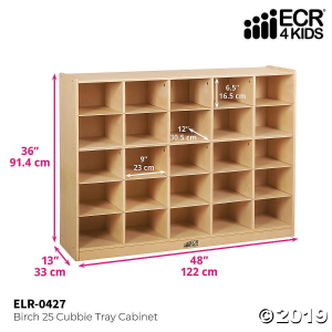 Birch 25 Cubby Tray Cabinet with Assorted Bins (1 Unit(s))