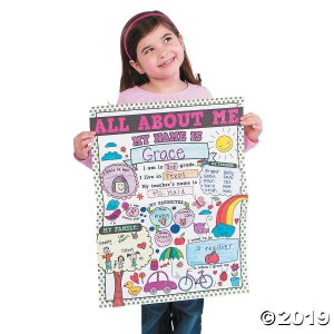 Color Your Own All About Me Doodle Posters (30 Piece(s))