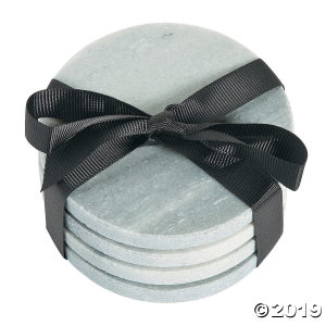 Marble Glass Coaster Set (1 Set(s))