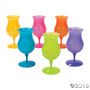 Tropical Plastic Hurricane Glasses (Per Dozen) Tropical Plastic Hurricane Glasses (Per Dozen)