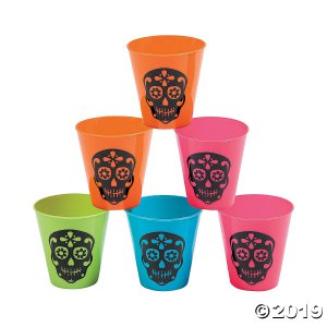 Day of the Dead Plastic Shot Glasses (24 Piece(s))