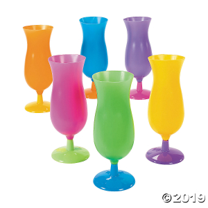 Neon Plastic Hurricane Glasses (Per Dozen) Neon Plastic Hurricane Glasses (Per Dozen)