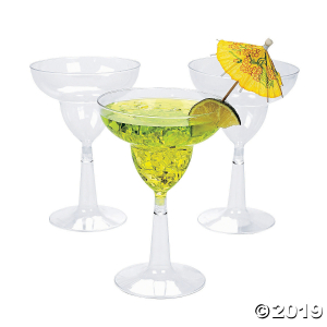 Clear Plastic Margarita Glasses (Per Dozen) Clear Plastic Margarita Glasses (Per Dozen)