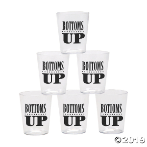 Bottoms Up Plastic Shot Glasses (50 Piece(s))