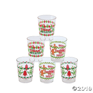 Ugly Sweater Plastic Shot Glasses (24 Piece(s)) Ugly Sweater Plastic Shot Glasses (24 Piece(s))