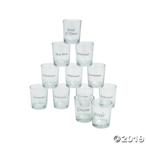 Wedding Party Shot Glasses (Per Dozen)