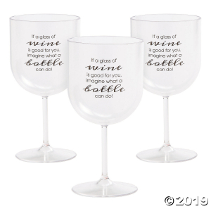 Wine is Good for You Plastic Wine Glasses (Per Dozen) Wine is Good for You Plastic Wine Glasses (Per Dozen)