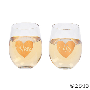 His & Hers Stemless Wine Glasses (1 Set(s))