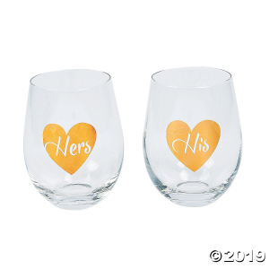 His & Hers Stemless Wine Glasses (1 Set(s))