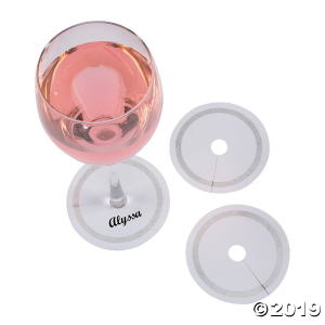 Silver Border Drink Collars (50 Piece(s))