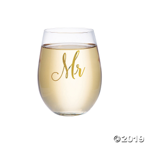 Lillian Rose Gold Mr. Stemless Wine Glass (1 Piece(s))