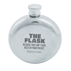 Personalized Can't Hide Beer Round Flask (1 Piece(s))