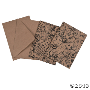 Color Me Kraft Paper Notecards (Per Dozen)