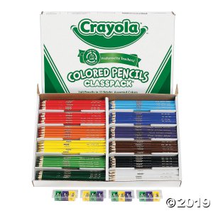 12-Color Crayola® Colored Pencils Classpack - 240 pc (1 Set(s))