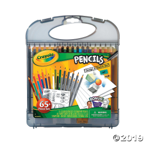 Crayola Pencil Design and Sketch Kit with 65 Pieces