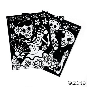Color Your Own Fuzzy Day of the Dead Posters (24 Piece(s))