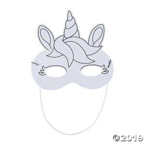 Color Your Own Unicorn Masks (Per Dozen)