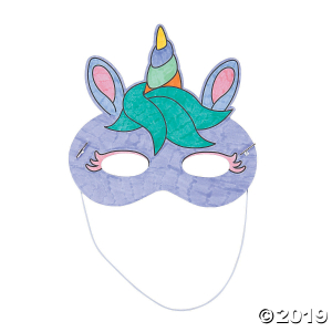 Color Your Own Unicorn Masks (Per Dozen)