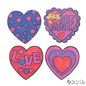 Color Your Own Heart Magnet Craft Kit (Makes 12)